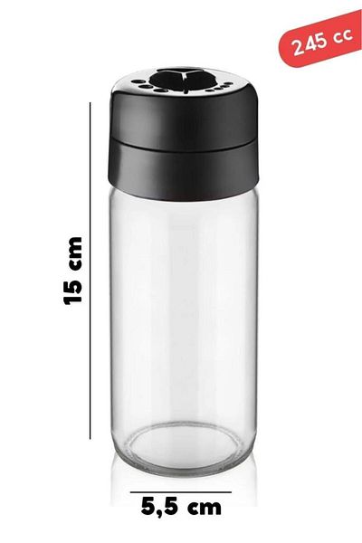 Heredot Mithra Life 6 Pieces 245 ml - Rotary and Glass Spice Holder Set Mit1085