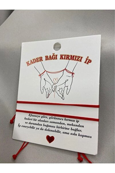 nergis collection Kırmızı İp Bileklik - Çift Bilekliği - Şans Bilekliği