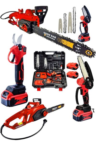 DYNAMİC MAX 3'lü SET 4800w Elektrikli Hızar Testere Ağaç Odun Kesme Testeresi...