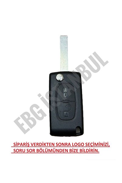 EBG İSTANBUL Peugeot / Citroen Anahtar Kabı 207 307 308 C3 C4 (PİL YATAKLI)