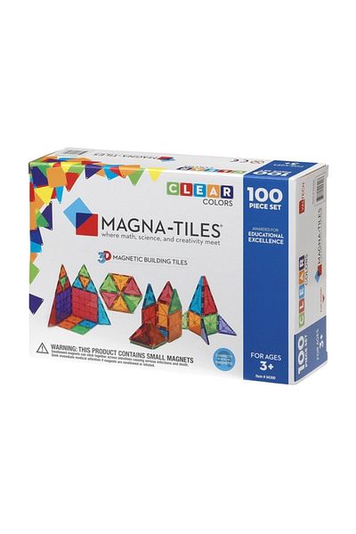 Get Lock Magna-tiles Magna Tiles Clear Colors 100 Pieces Magnetic Lego