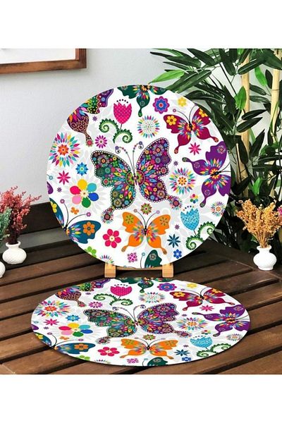 Dream Home Aslıdreamhome Amerika&servis, 6-Piece Butterfly Patterned MDF Cup Set