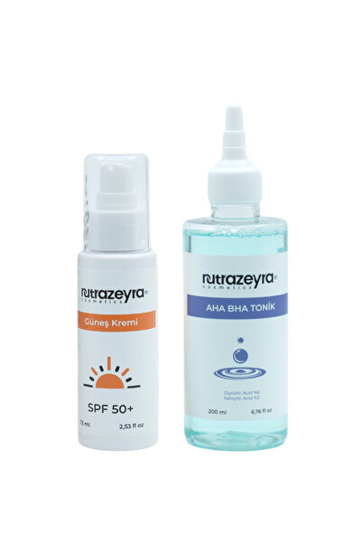 Nutrazeyra Cosmetics Yüksek Korumalı 50 Spf Güneş Kremi 75 ml Ve Aha Bha Toni...
