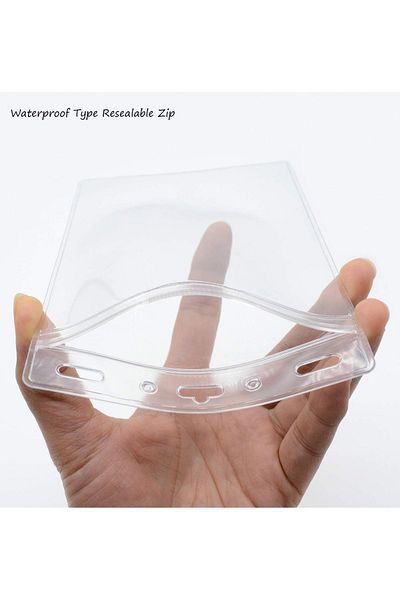 Gempo 5Pcs 15x11cm ziplock Transparent Passport case Waterproof card bag organizer