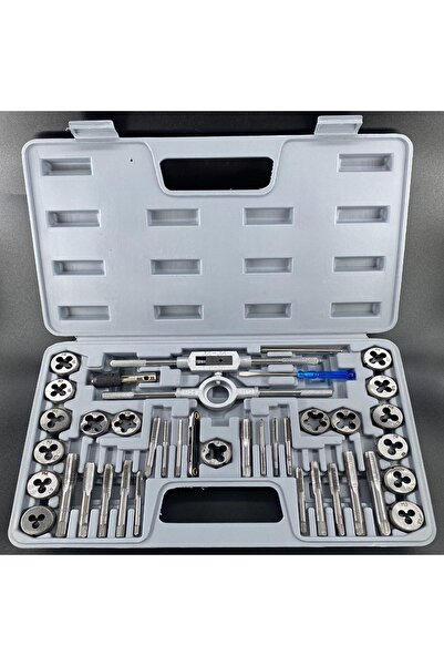 Genel Markalar Kılavuz Pafta Seti 40 Parça Kılavuz Kolu Pafta Kolu Kılavuz Pafta Uçları Takım Çantalıdır