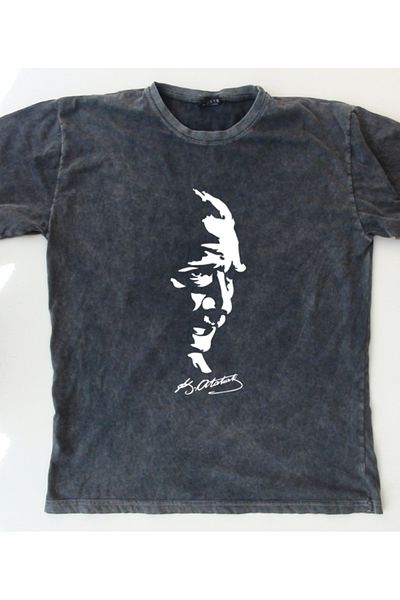 mAddog Ataturk Silhouette - Signed Back (Relax Fit) 9Xl/8Xl/7Xl/6Xl/5Xl/4Xl/3Xl
