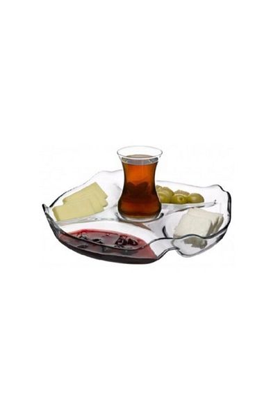 Paşabahçe Glass Domestic Basic Serving Plate, 25 Cm (10467)