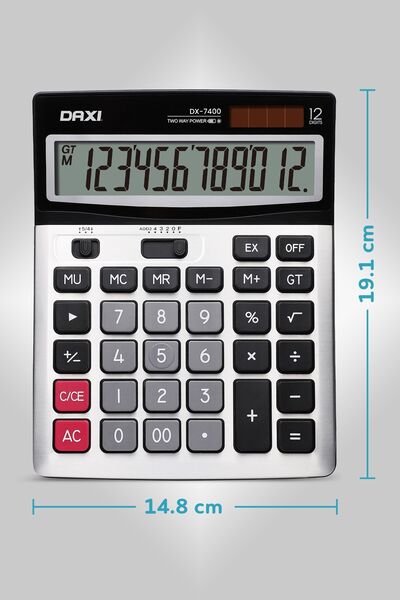 Daxi DX-7400 12 HANELİ BÜYÜK BOY HESAP MAKİNESİ