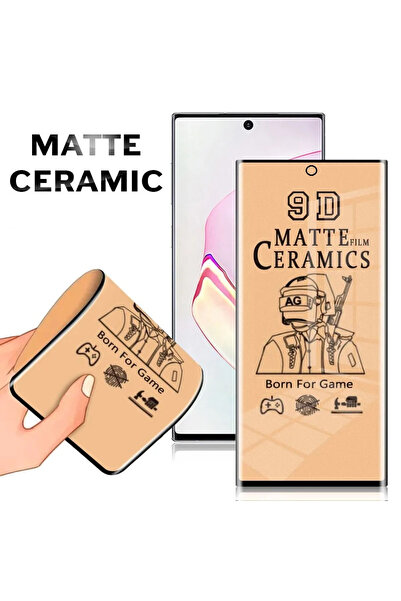 Fibaks Samsung Galaxy Note 10 Uyumlu Mat Seramik Ekran Koruyucu Parmak İzi Bı...