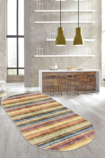 Thalia Home Kaymaz Tabanlı Yıkanabilir Baskılı Halı Yolluk