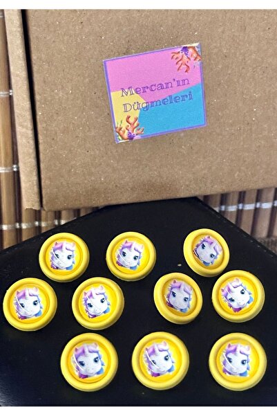 ODDA TASARIM ATÖLYESİ Однорогий малюнок крапля з емаллю жовтий колір дитяча ґ...