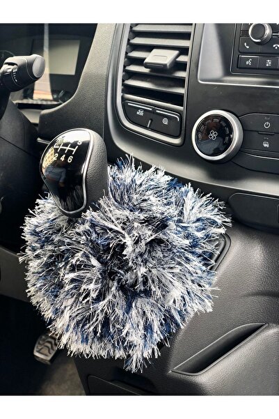 HBSİ Vites Kolu Örgü Süs Lacivert-beyaz