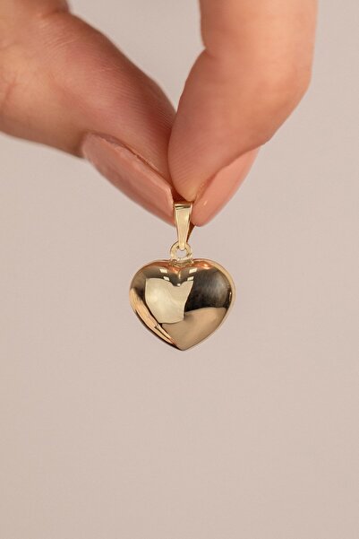 YAVUZ KUYUMCULUK 14 Ayar Altın Orta Boy Kalp Kolye Ucu