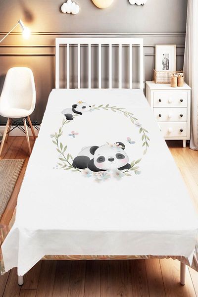 Else Dekor Panda Patterned Cute Children's and Baby's Bedspread