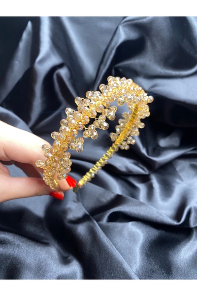 ecrin tuhafiye hobi Kristal Taşlı Nişan, Kına, Gelin, Düğün, Abiye Tacı Bal K...