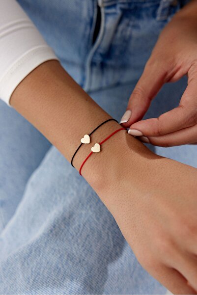 YAVUZ KUYUMCULUK 14 Ayar Altın Ipli Kalp Bileklik