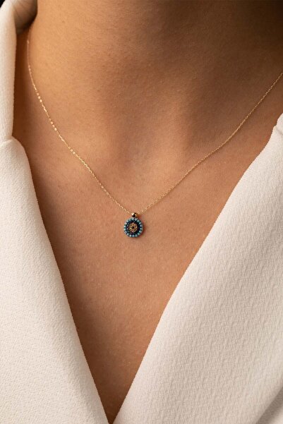 YAVUZ KUYUMCULUK Altın Nazar Boncuğu Kolye