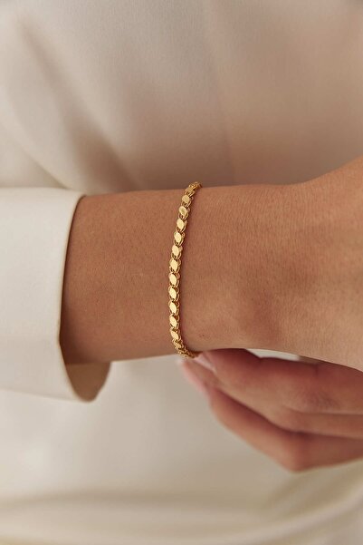 YAVUZ KUYUMCULUK 14 Ayar Altın Pullu Halep Bileklik