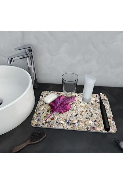 Else Dekor Else Water Absorbent Bathroom Organizer Σαμπουάν ντους Σαπούνι Κύπελλο Οδοντόβουρτσα Pad Organizer Χαλάκι παρουσίασης