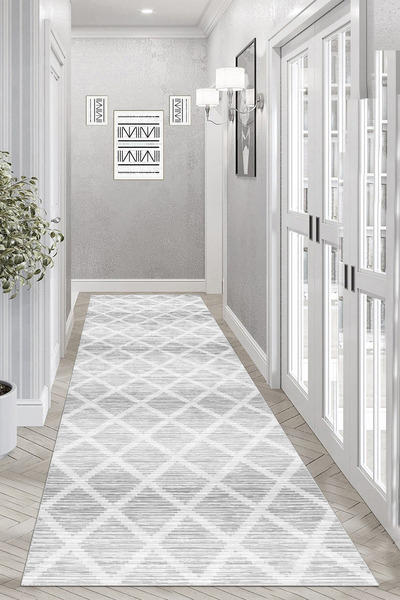 Thalia Home Kaymaz Tabanlı Yıkanabilir Baskılı Yolluk Halı Koridor Halısı