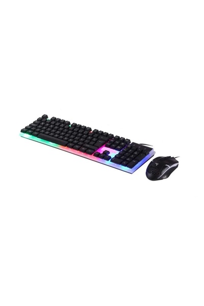 TEKNOMAĞAZAM Gaming Rgb Işıklı Kablolu Q Klavye Ve Mouse Seti Siyah