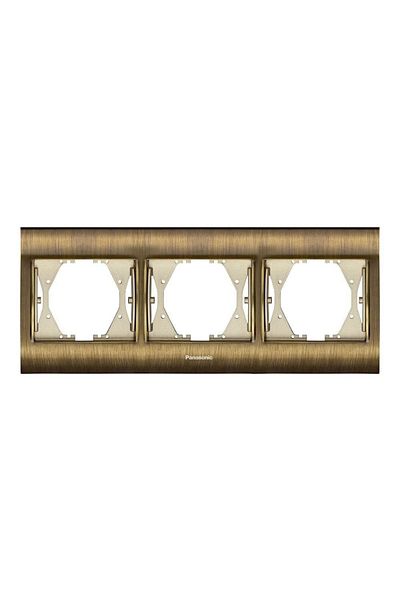 PANASONIC Viko Thea Blu Antique - Set de cadru triplu auriu