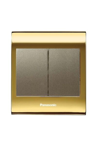 PANASONIC Thea Blu Ikili Anahtar, Çerçeve Gold+dore, Kapak Dore