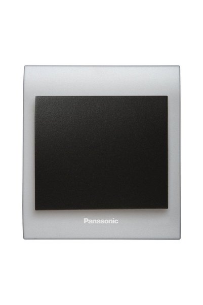 PANASONIC Viko Thea Blu Tekli Anahtar Çerçeve Chrome Matt+beyaz, Kapak Siyah