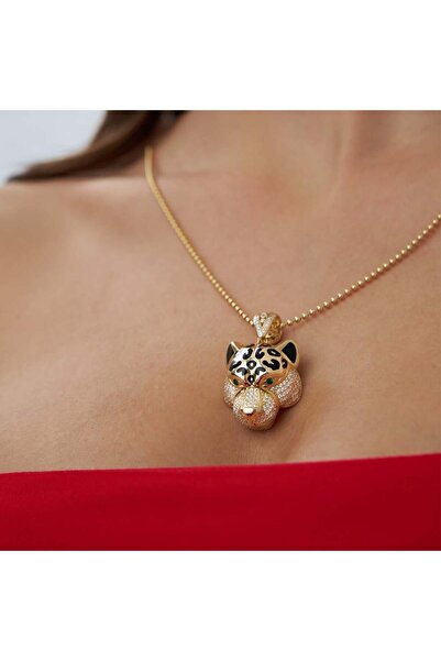 HAMZA YILMAZ MÜCEVHERAT Altın Leopar Kolye Ucu