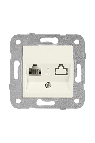 VİKO Viko Karre/Meridian Krem Tekli Data Cat-6 İnternet Prizi Çerçevesiz - 90967278