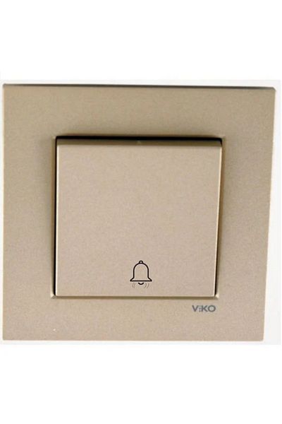 VİKO Viko Artline Novella Bronze Bell Switch with Frame