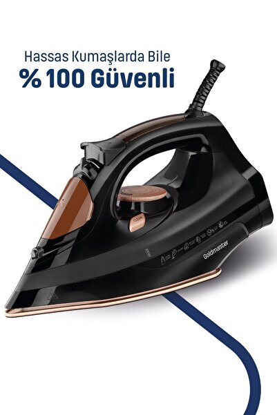 GOLDMASTER Samba 2200 Watt Ceramic Sole Automatic Shut-Off Feature 160 gr Shock Steam Iron