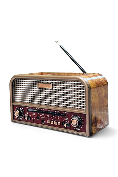 Everton Nostalji Müzik Kutusu Güçlü Ses Bluetooth Usb Aux Sd Kard Destekli RT...