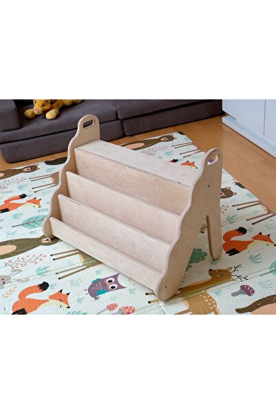 KIDOPPO Montessori Ahşap Kitaplık | Pikler Çocuk Kitaplığı | Montessori Bebek...