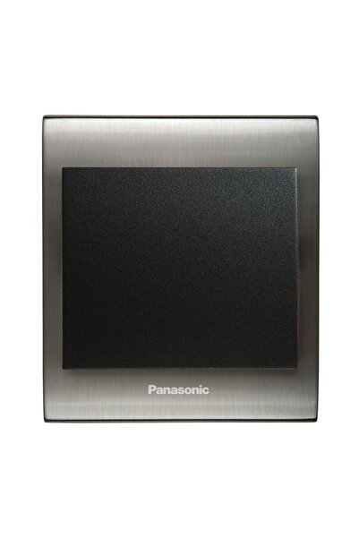 PANASONIC Viko Thea Blu Tekli Anahtar Çerçeve Inox+beyaz, Kapak Siyah