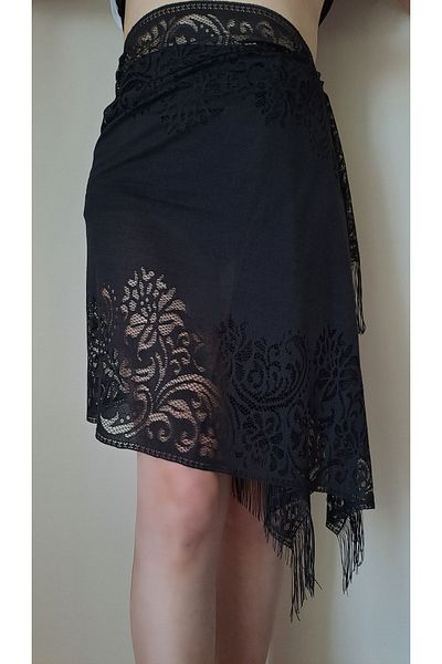 SOUL BY A&B Black Lace Pareo Stylish Pareo Shawl Scarf Christmas Tablecloth Gift