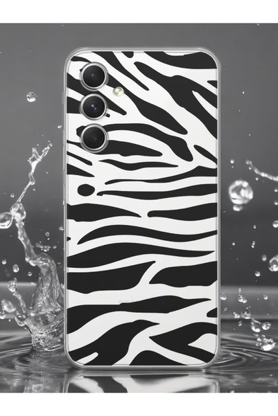 Spoyi Clear Phone Case for Samsung A14 Zebra Design