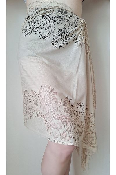 SOUL BY A&B Beige Lace Pareo - Stylish Scarf Christmas Gift Shawl