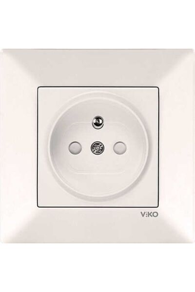 VİKO آلية مقبس التأريض الأبيض