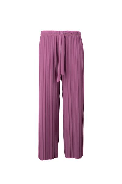 Oppland Pleated and Lycra Sandy Fabric - Women's Boutique Trouser Skirt, Elastic Waist