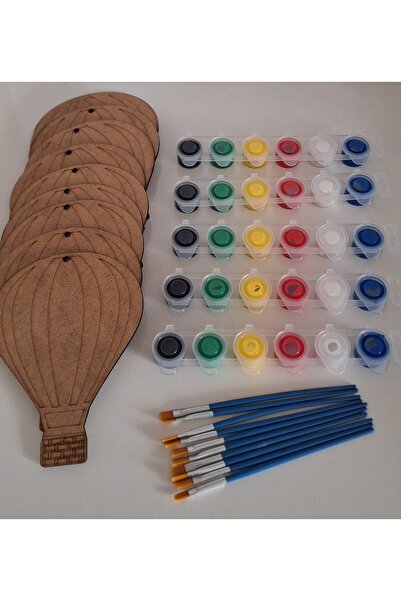 Ebrulisler 10 Hava Balonu Ahşap Boyama Yaz Okulu Kurs Aktivite Tatil Etkinlik...