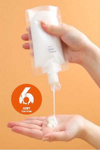 Tor Store Cream Shampoo - Set of 6 100 ML, Reusable Washable Liquid Bag with Lid