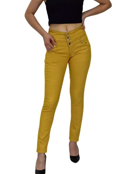 My Style High Waist Women's Canvas Pants - BGL-ST01575