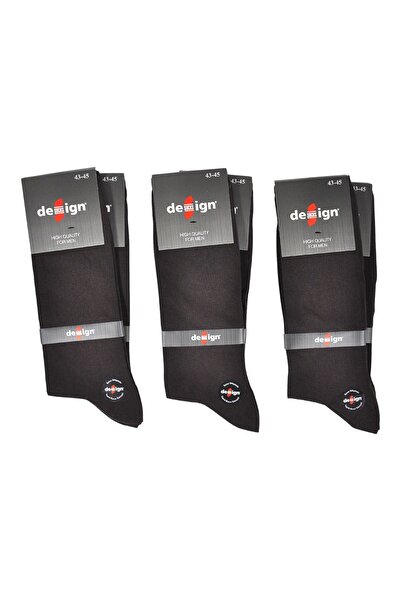 Design Socks Men's Brown Plain Combed Cotton Socks (6 PAIRS) in Special Box - Patterned Socks