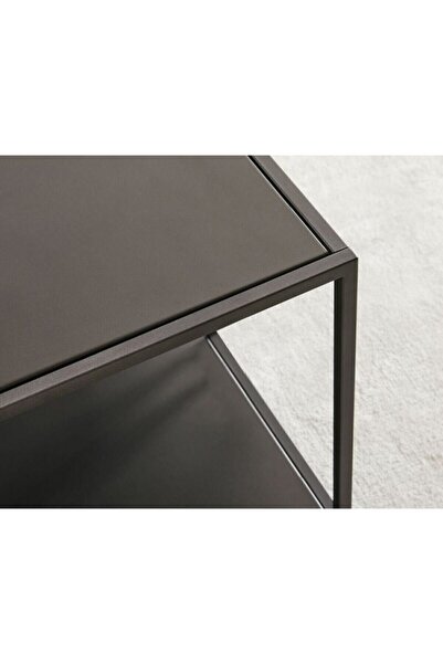 DEKOPRATİK - Andas Ahşap Raflı Metal Dresuar Dekoratif Kahve Köşesi Konsol