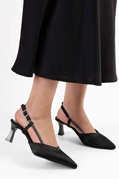 SOLMAZ DEFS ΜΑΥΡΟ ΣΑΤΕΝ STILETTO