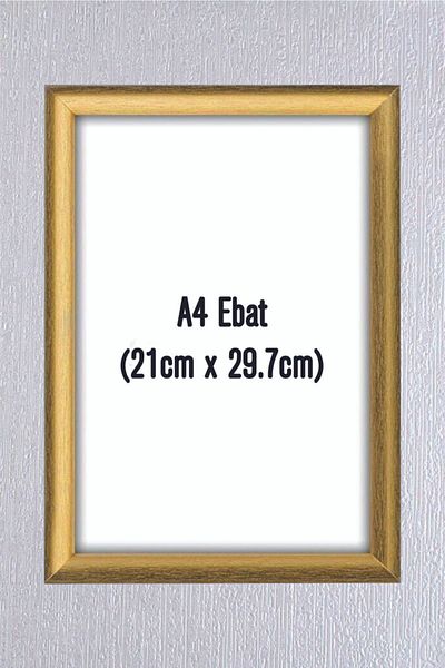 hediyekolisi A4 Gold Color Frame For Document Certificate And Picture 21cm X 29.7 Cm
