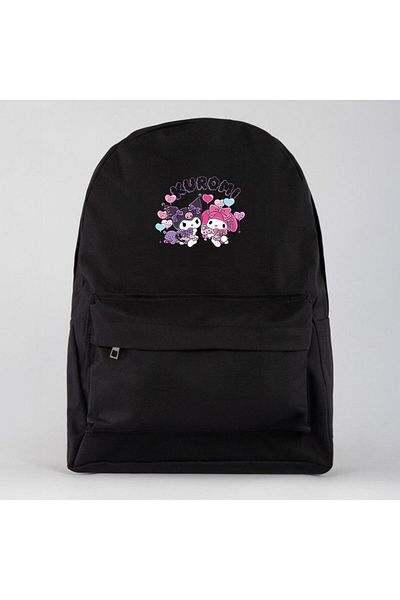 MECH BUTİK Black Printed Bag for School - Backpack (KBALONBSK)