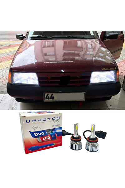 Photon Fiat Tempra Led Xenon Uzun + Kısa Far Ampulü H4 Duo Yeni Seri Beyaz Uy...