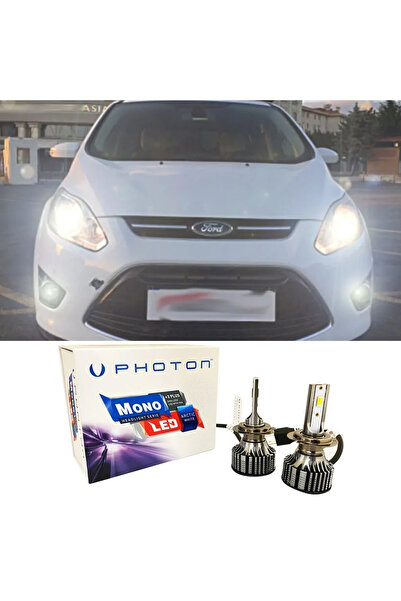 Photon Ford C-Max Uyumlu Led Xenon Uzun Far Ampulü H1 Mono Yeni Seri Beyaz 20...